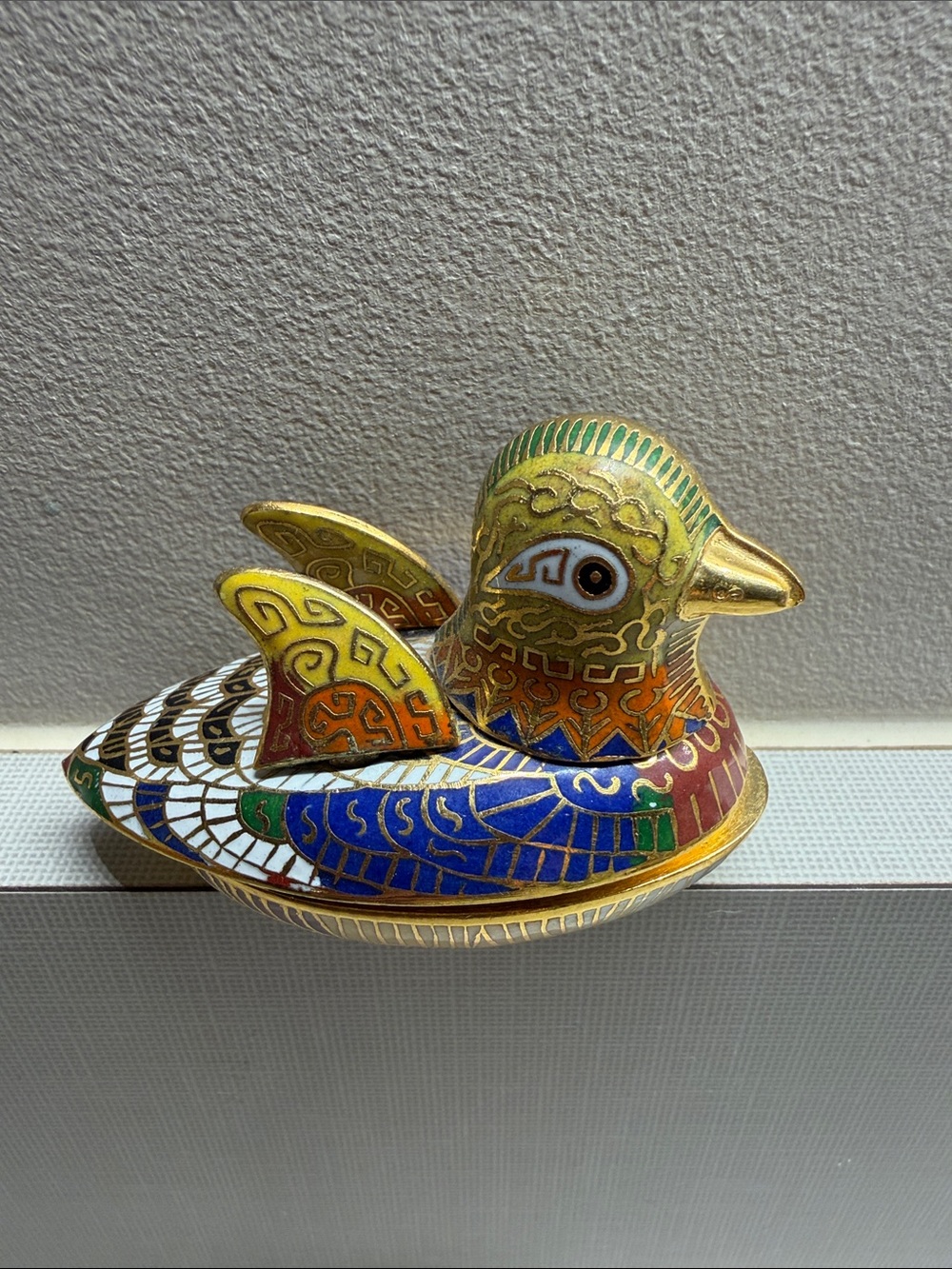 VIntage Cloisonné Duck Figurine